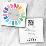 Nails Manicure Pedicure Beauty Salon Nail Artist Square Business Card