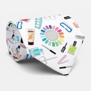 Nails Manicure Pedicure Beauty Salon Neck Tie