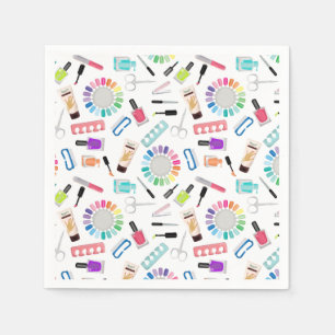Nails Manicure Pedicure Mani Pedi Girls Birthday Napkins