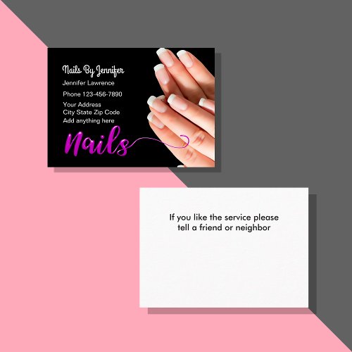 Nails Manicure Stylish Business Card