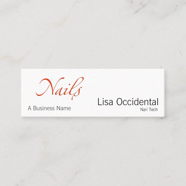 Nails Mini Business Card (Front)