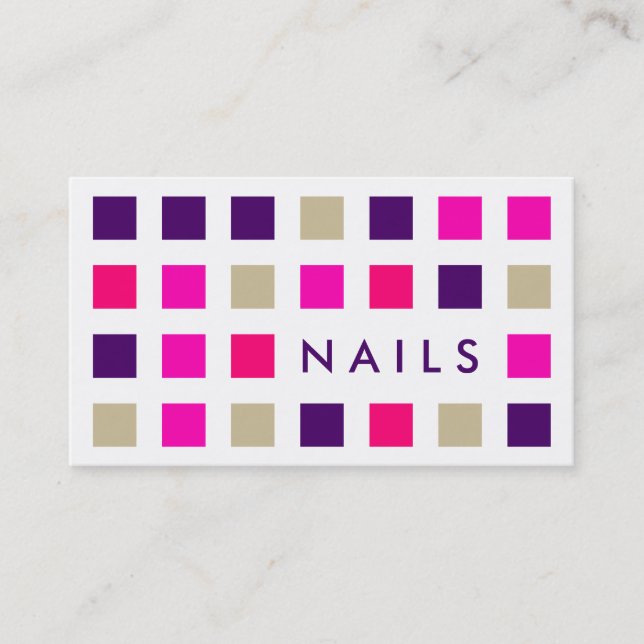 NAILS (mod squares) Business Card (Front)
