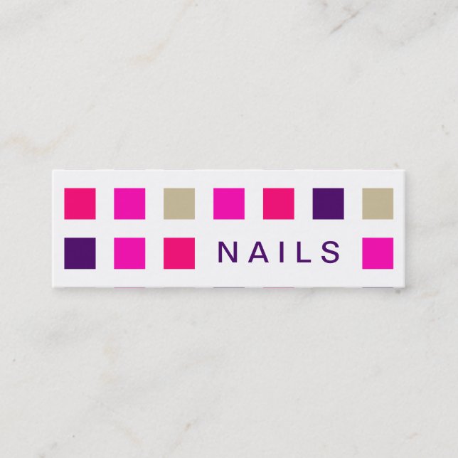 NAILS (mod squares) Mini Business Card (Front)