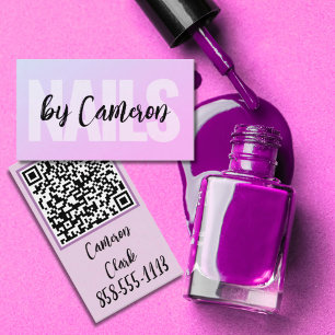 NAILS Nail Technician Professional Purple Pink Business Card