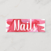 Nails Nail Technician Watercolor  Business Card