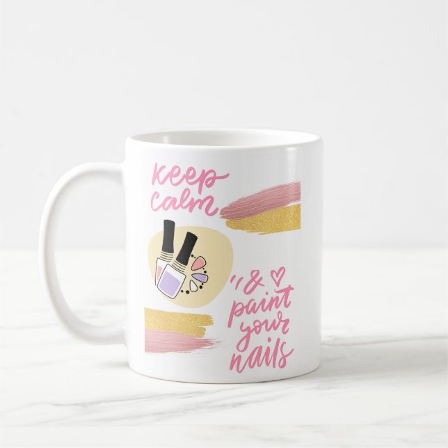 NAILS QUOTE DESIGN COFFEE MUG (Left)