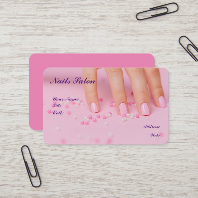 NAILS SALON BUSINESS CARD (Front/Back In Situ)