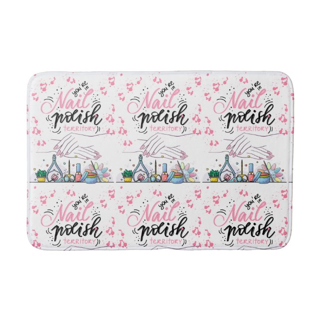 nails salon decorating style  bath mat (Front)