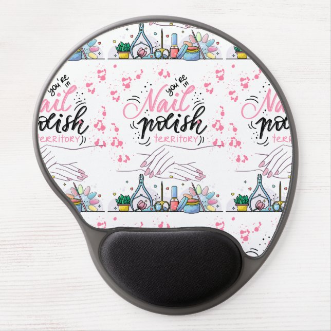 nails salon decorating style  gel mouse pad (Front)