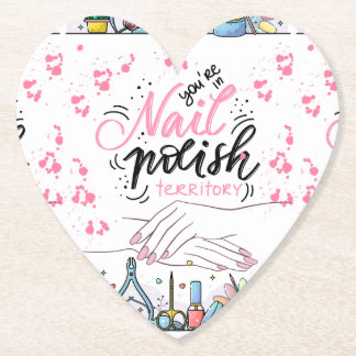 nails salon decorating style  paper coaster