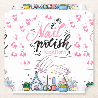 nails salon decorating style  paper coaster
