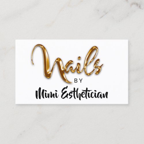 Nails Studio Artist Red Nails Script White Logo Business Card