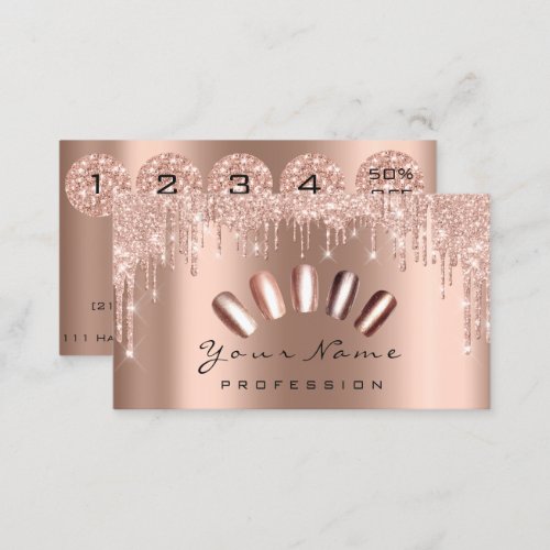 Nails Studio Drips Glitter  Manicure QR Code Business Card