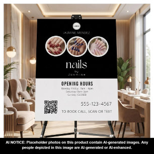 Nails Studio QR Code Photo Collage Salon Display Foam Board