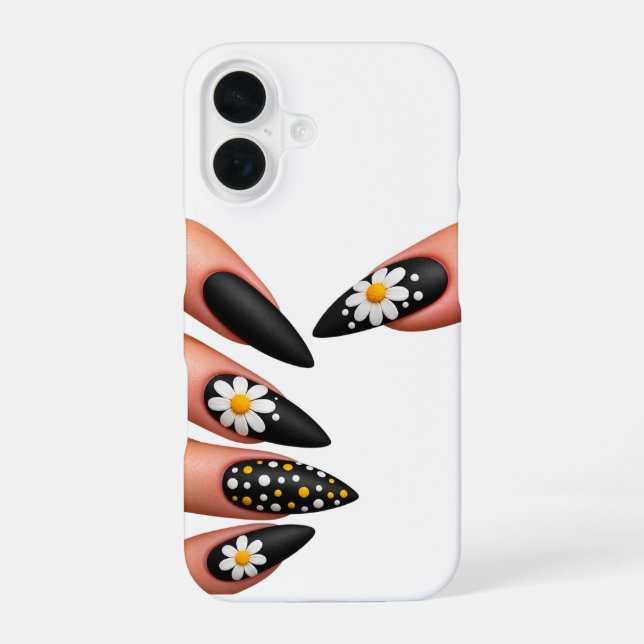 Nails style black iphone case (Back)
