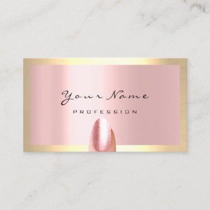 Nails Stylist Manicure Rose Framed Blush Business Card