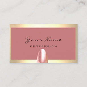 Nails Stylist Manicure Rose Framed Blush Business Card