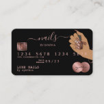 Nails Technician Credit Card Styled Rose Gold Drip
