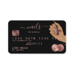 Nails Technician Credit Card Styled Rose Gold Drip Nails Technician Credit Card Styled Rose Gold Drip