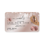 Nails Technician Credit Card Styled Rose Gold Drip Nails Technician Credit Card Styled Rose Gold Drip