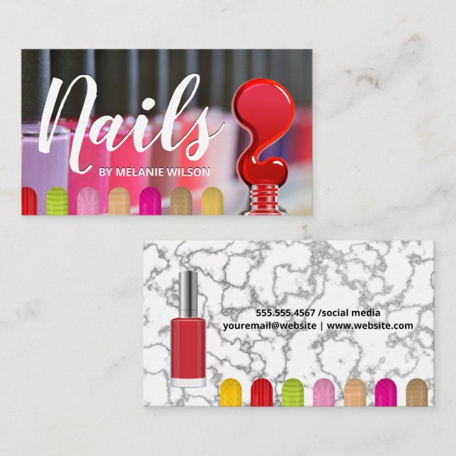 Nails | Variety Nail Polish Business Card (Front/Back)
