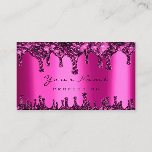 Nails Wax Epilation Depilation Pink Fuchsia Neon Business Card