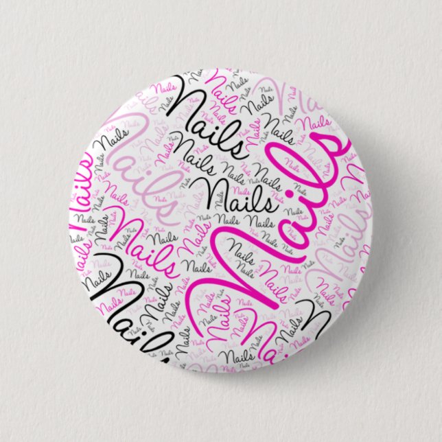 Nails word art button (Front)