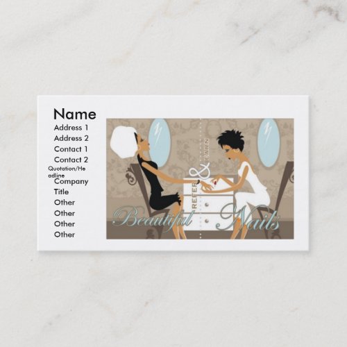 nailsalon_front-3, Name, Address 1, Address 2, ... Business Card