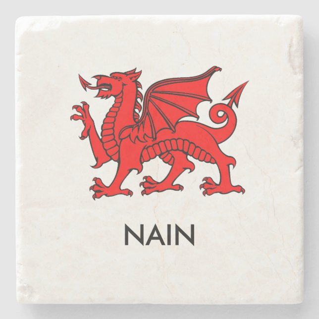 Nain - South Welsh Grandma Coaster (Front)
