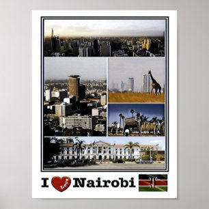 Nairobi - I love Mosaic - Kenya - Poster