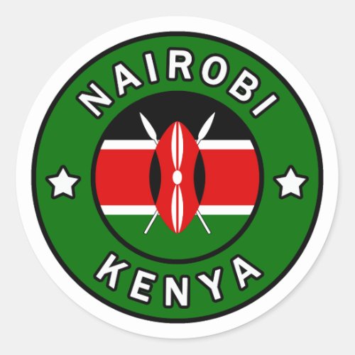 Nairobi Kenya Classic Round Sticker