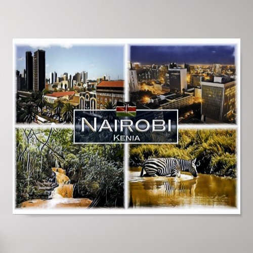 Nairobi _ Kenya _ Mosaic _ Poster