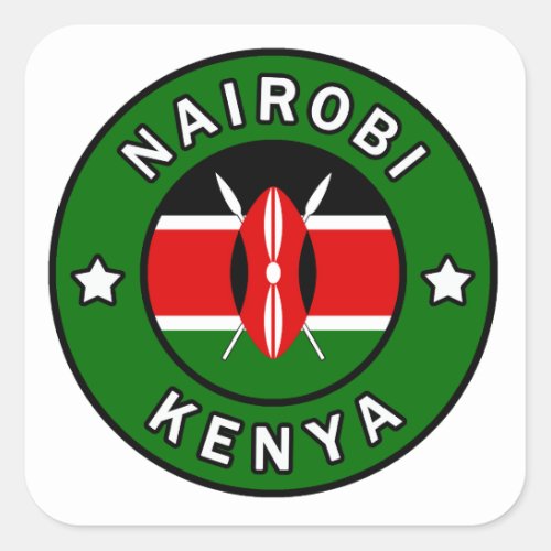 Nairobi Kenya Square Sticker