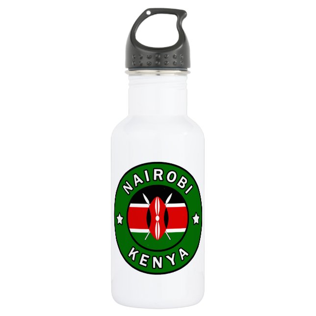 Nairobi Kenya Stainless Steel Water Bottle (Front)