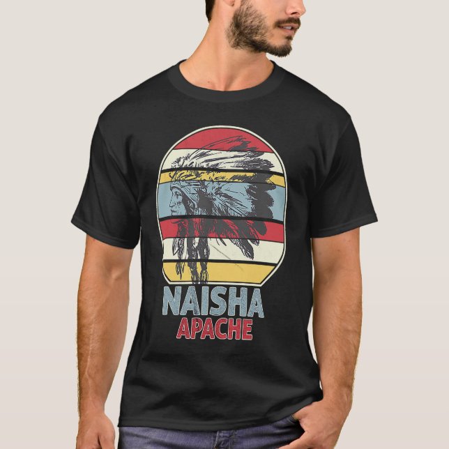 NAISHA APACHE Tribe Native Mexican Indian Retro Su T-Shirt (Front)