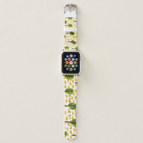 Naive Green Black Tree Pattern Apple Watch Band