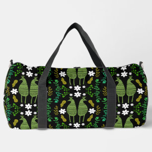 Naïve Rustic Nature Bird Folk Art Duffle Bag