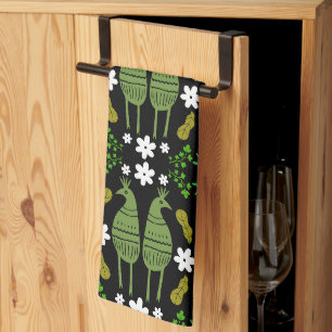 Naïve Rustic Nature Bird Folk Art Kitchen Towel