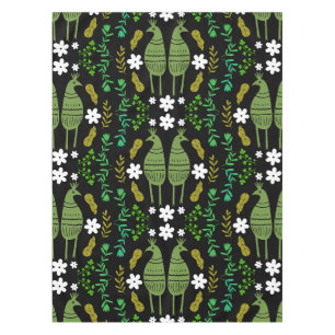 Naïve Rustic Nature Bird Folk Art Tablecloth