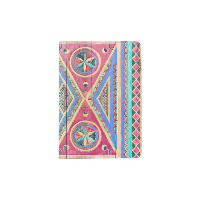 Najd Pride Tribal Wooden Door Passport Holder (Front)