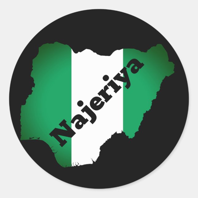 Najeriya (Hausa) Classic Round Sticker (Front)