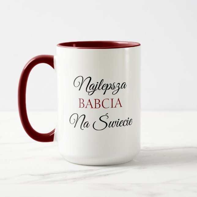Najlepsza Babcia Na Świecie - Polish Grandmother Mug (Left)