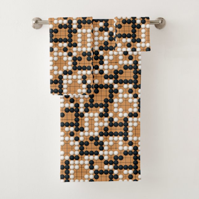 Nakade Shapes (small scale) Bath Towel Set (Insitu)