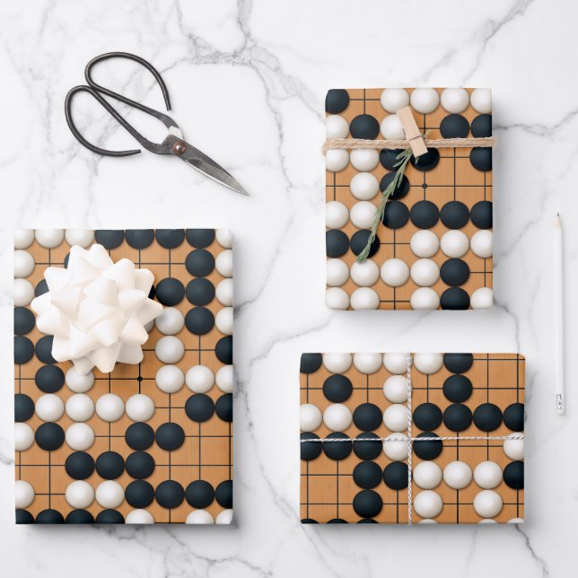 Nakade Shapes Wrapping Paper Sheets (Front)