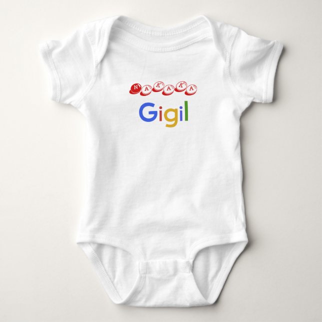 Nakaka Gigil for Cute Fil-Am or Filipino Babies Baby Bodysuit (Front)