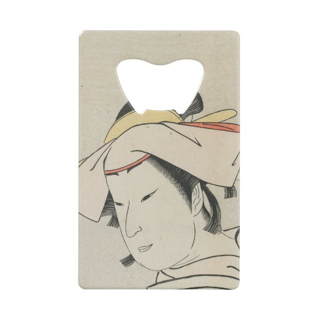 Nakamura Noshio II as Tonase, 1795 Credit Card Bottle Opener (Front)
