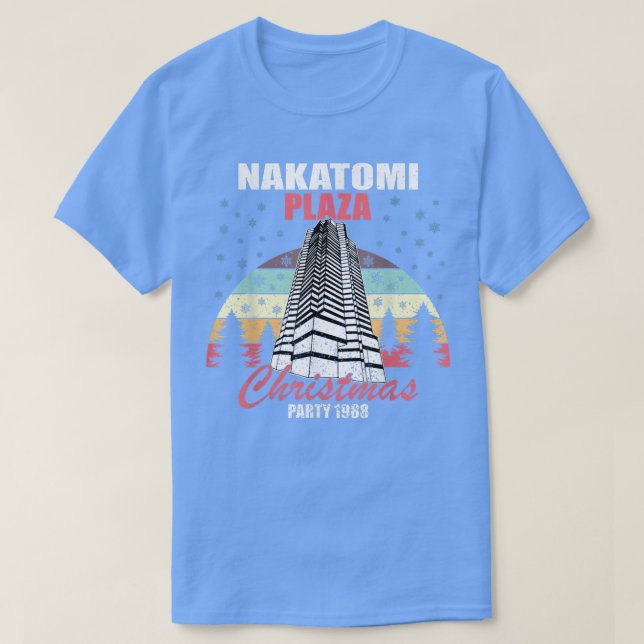 Nakatomi Plaza Christmas Party 1988 Funny Xmas Vin T-Shirt (Design Front)