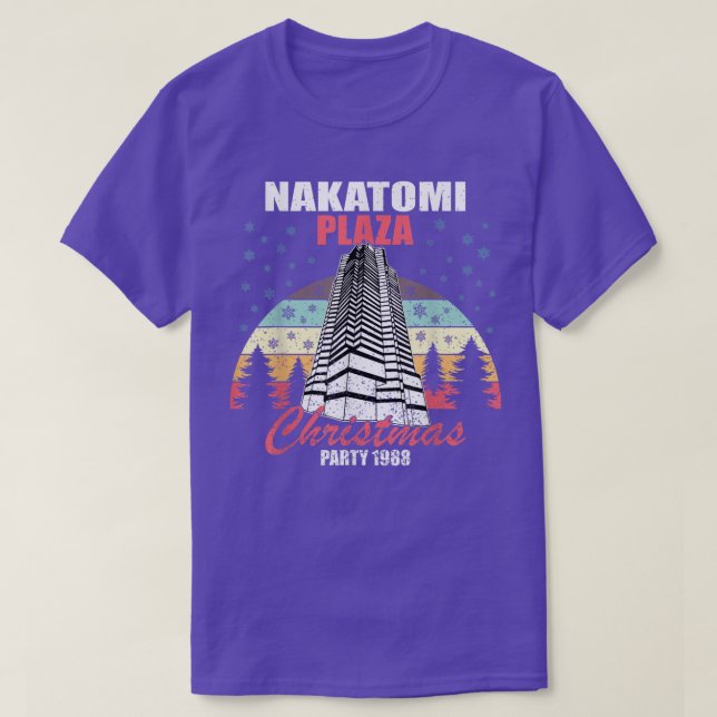 Nakatomi Plaza Christmas Party 1988 Funny Xmas Vin T-Shirt (Design Front)