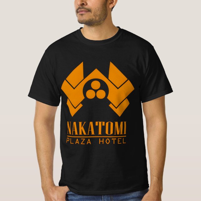 Nakatomi Plaza Hotel Mens Die Hard Inspired 90's M T-Shirt (Front)