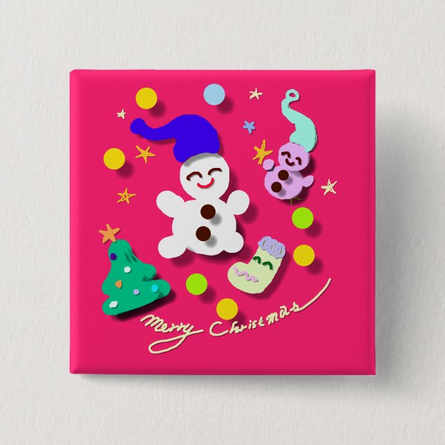 Nakayoshi Christmas Button (Front)